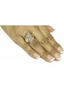 US Ocelový, pozlacený dámský prsten s Cubic Zirconia Ocel 316 - Kiera