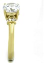 US Ocelový, pozlacený dámský prsten s Cubic Zirconia Ocel 316 - Brielle