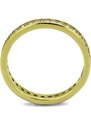 US Ocelový, pozlacený dámský prsten s Cubic Zirconia Ocel 316 - Sabrina