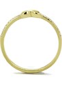 US Stříbrný, pozlacený dámský prsten s Cubic Zirconia Stříbro 925 - Ansley