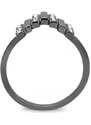 US Ocelový, pokovený dámský prsten s Swarovski krystaly Ocel 316 - Jessica