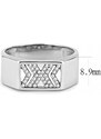 US Ocelový pánský prsten s Cubic Zirconia Ocel 316 - Cash