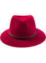 Tonak Luxusní plstěný klobouk tmavě červená (Q1114) 60 12089/15AG