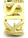 US Ocelový, pozlacený dámský prsten Ocel 316 - KISS