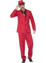 Mafiánský kostým oblek červený