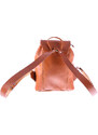 Malý kožený batůžek Kabelky od Hraběnky vintage ručně šitý; hnědá