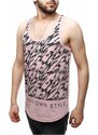 Madmext Zebra Patterned Pink Singlet 2497