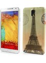 Pouzdro MFashion Samsung Galaxy Note 3 - Eiffelovka - žlutá