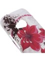 Pouzdro MFashion HTC One Mini 2 - bílé - květy
