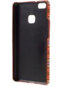 Pouzdro MFashion Huawei P9 Lite - oranžové - Abstraktní vzor