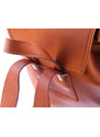 Velký kožený Kabelky od Hraběnky Vintage batoh; koňak