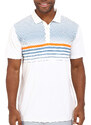 Puma golf Puma Surface Stripe pánské golfové tričko bílé
