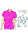 Tony Trevis dámské golfové tričko Swarovski elements - pink