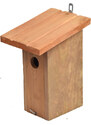 Dřevěná budka pro ptáky, hnědá - 15 x 13 cm