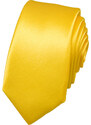 Avantgard Sytě žlutá jednobarevná jemně lesklá SLIM kravata