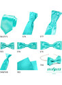 Avantgard Zářivě mátová luxusní jemně lesklá jednobarevná kravata