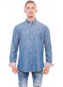 GEAR Mens Shirt Regular fit PAGE - blue