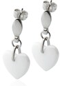 BM Jewellery Náušnice visací keramické srdce Valentýn S527080
