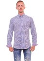 GEAR Mens Slim fit Shirts DOMENICO - blue