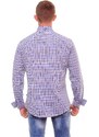 GEAR Mens Slim fit Shirts DOMENICO - blue