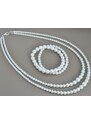 Aranys Perličkový náhrdelník dvouřadý bílý