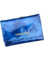 Gregorio modrá menší dámská kožená peněženka s motýly RFID v dárkové krabičce