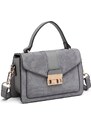 Miss Lulu Kabelka crossbody Suede Lock Grey