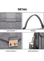 Miss Lulu Kabelka crossbody Suede Lock Grey