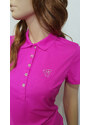 Tony Trevis dámské golfové tričko Swarovski elements - pink