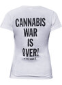 Lovemusic Dámské tričko - Bílé - Cannabis: S