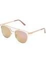 GUESS brýle Rose Gold-Tone Round Top-Bar Sunglasses, 11323