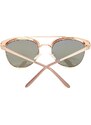 GUESS brýle Rose Gold-Tone Round Top-Bar Sunglasses, 11323