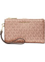 Michael Kors Penženka Boxed Metallic Signature Double Zip Soft Pink Rose Gold