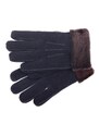 Splus Kožešinové rukavice prstové PR61 černé velur s melírovaným vlasem kožešiny vel. L/XL