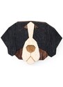 BeWooden Dřevěná brož ve tvaru psa Bernese Mountain Dog Brooch