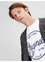 Jack and Jones Svetr Joel Originals šedý melír