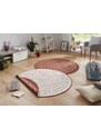 NORTHRUGS - Hanse Home koberce Kusový koberec Twin-Wendeteppiche 103110 terra creme kruh – na ven i na doma - 140x140 (průměr) kruh cm