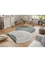 NORTHRUGS - Hanse Home koberce Kusový koberec Twin-Wendeteppiche 103103 creme grün kruh – na ven i na doma - 140x140 (průměr) kruh cm