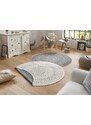 NORTHRUGS - Hanse Home koberce Kusový koberec Twin-Wendeteppiche 103143 creme grau kruh – na ven i na doma - 140x140 (průměr) kruh cm