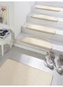Hanse Home Collection koberce Sada 15ks nášlapů na schody: Fancy 103003 béžové, samolepící - 23x65 půlkruh (rozměr včetně ohybu), sada 15 ks
