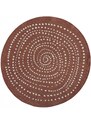 NORTHRUGS - Hanse Home koberce Kusový koberec Twin-Wendeteppiche 103110 terra creme kruh – na ven i na doma - 140x140 (průměr) kruh cm