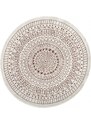 NORTHRUGS - Hanse Home koberce Kusový koberec Twin-Wendeteppiche 103102 creme terra kruh – na ven i na doma - 140x140 (průměr) kruh cm