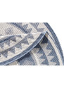 NORTHRUGS - Hanse Home koberce Kusový koberec Twin Supreme 103414 Jamaica blue creme kruh – na ven i na doma - 200x200 (průměr) kruh cm