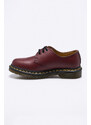 Kožené polobotky Dr. Martens 1461 Smooth dámské, vínová barva, na plochém podpatku, DM11838600