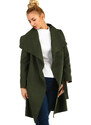 TopMode Zavinovací dámský fleecový kabát s páskem