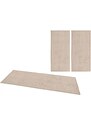 Hanse Home Collection koberce Kobercová sada Pure 102662 Taupe/Creme - 3 díly: 70x140 cm (2x), 70x240 cm (1x) cm