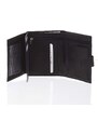 Větší pánská černá kožená peněženka se zápinkou - Diviley Heelal černá