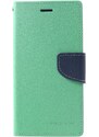 Pouzdro / kryt pro iPhone XR - Mercury, Fancy Diary Mint/Navy