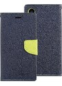 Pouzdro / kryt pro iPhone XS MAX - Mercury, Fancy Diary Navy/Lime