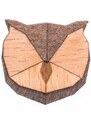 BeWooden Dřevěná brož Owl Brooch